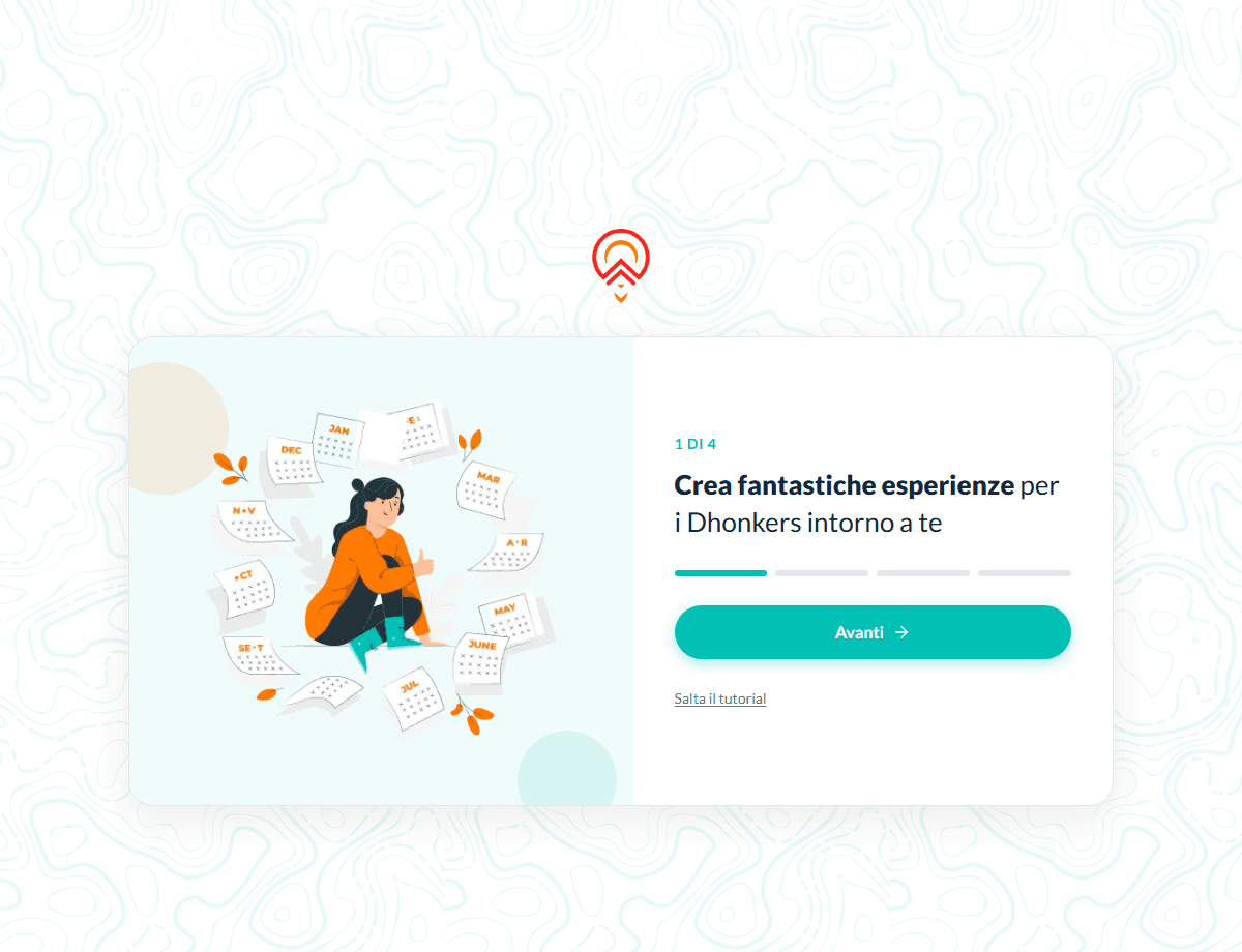 Prima schermata del tutorial per i local